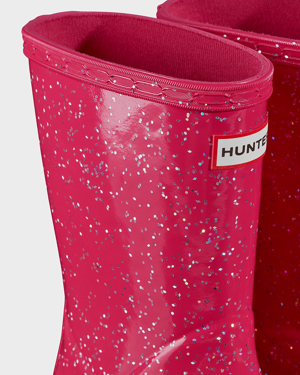 Kids Hunter Original First Giant Glitter - Rain Boots Pink - 0297-OKBWJ